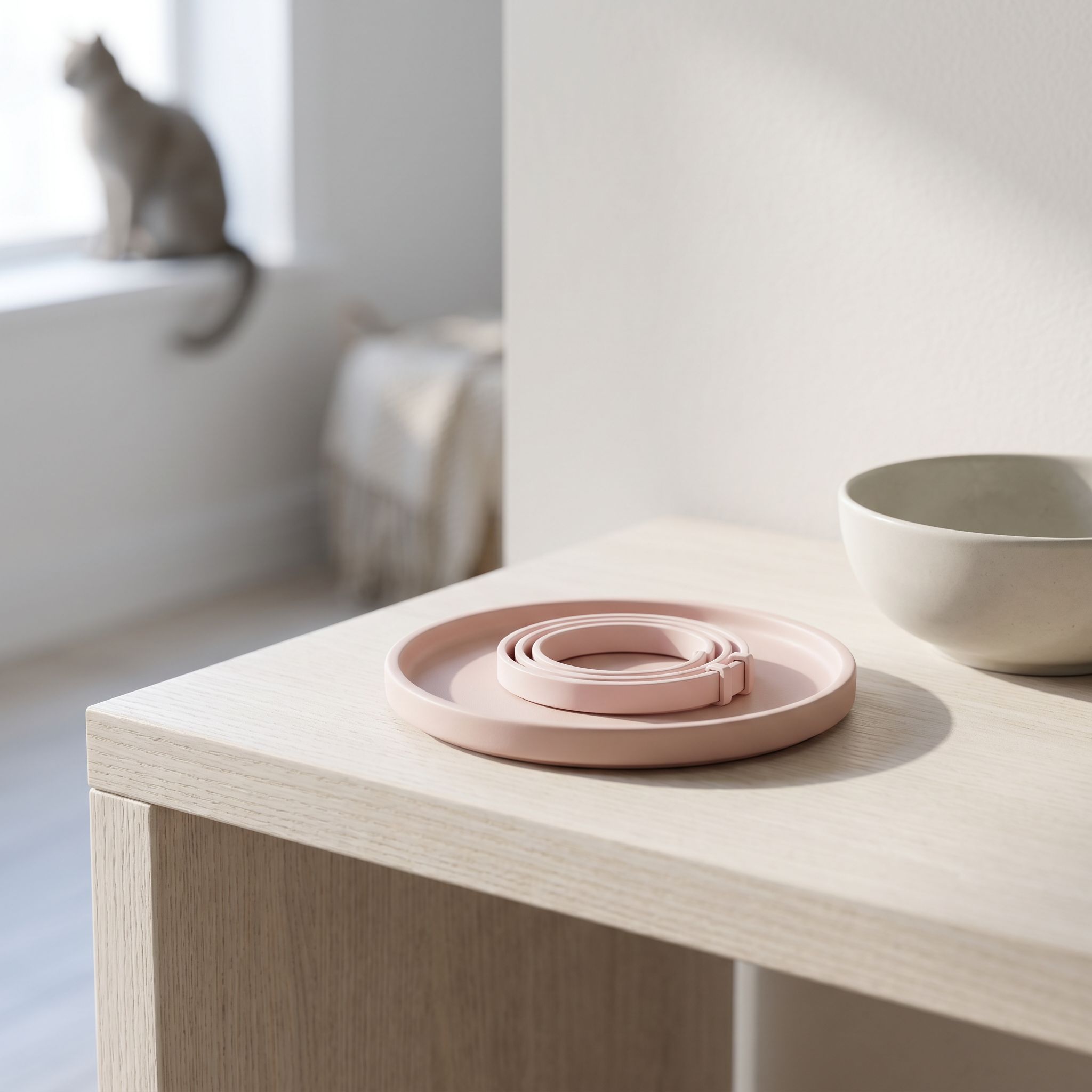 Collier anti puce chat - collier félin rosé